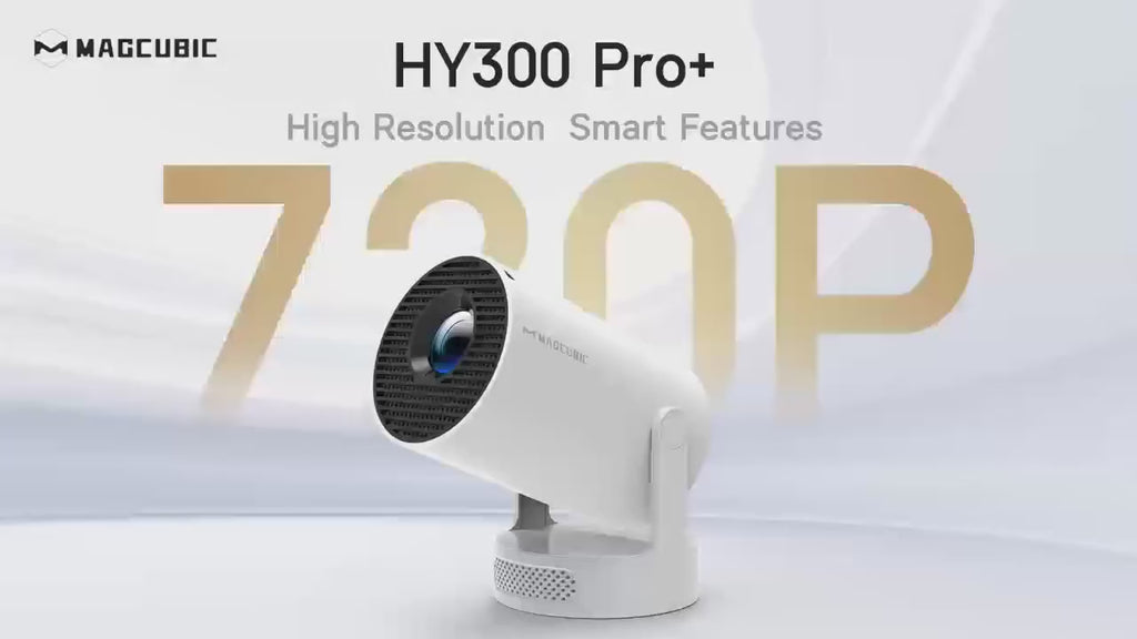 Magcubic HY300 Pro 4K Android 11 Smart Portable Projector – 180° Auto Keystone, Dual WiFi 6 & Bluetooth 5.0 Home Cinema