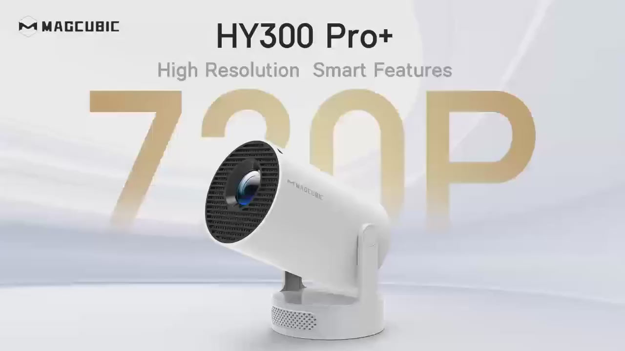 Magcubic HY300 Pro 4K Android 11 Smart Portable Projector – 180° Auto Keystone, Dual WiFi 6 & Bluetooth 5.0 Home Cinema