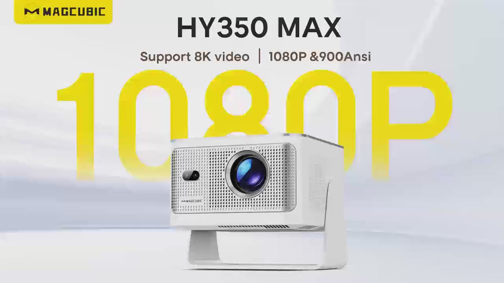 Magcubic HY350 Max Smart Projector – Android 14, 900 ANSI Lumens, Native 1080P (8K Support), WiFi 6 & Auto Focus