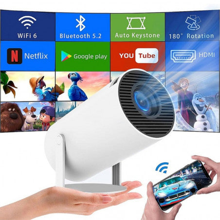 Magcubic HY300 Pro 4K Android 11 Smart Portable Projector – 180° Auto Keystone, Dual WiFi 6 & Bluetooth 5.0 Home Cinema